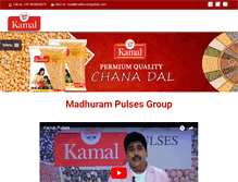 Tablet Screenshot of madhurampulses.com